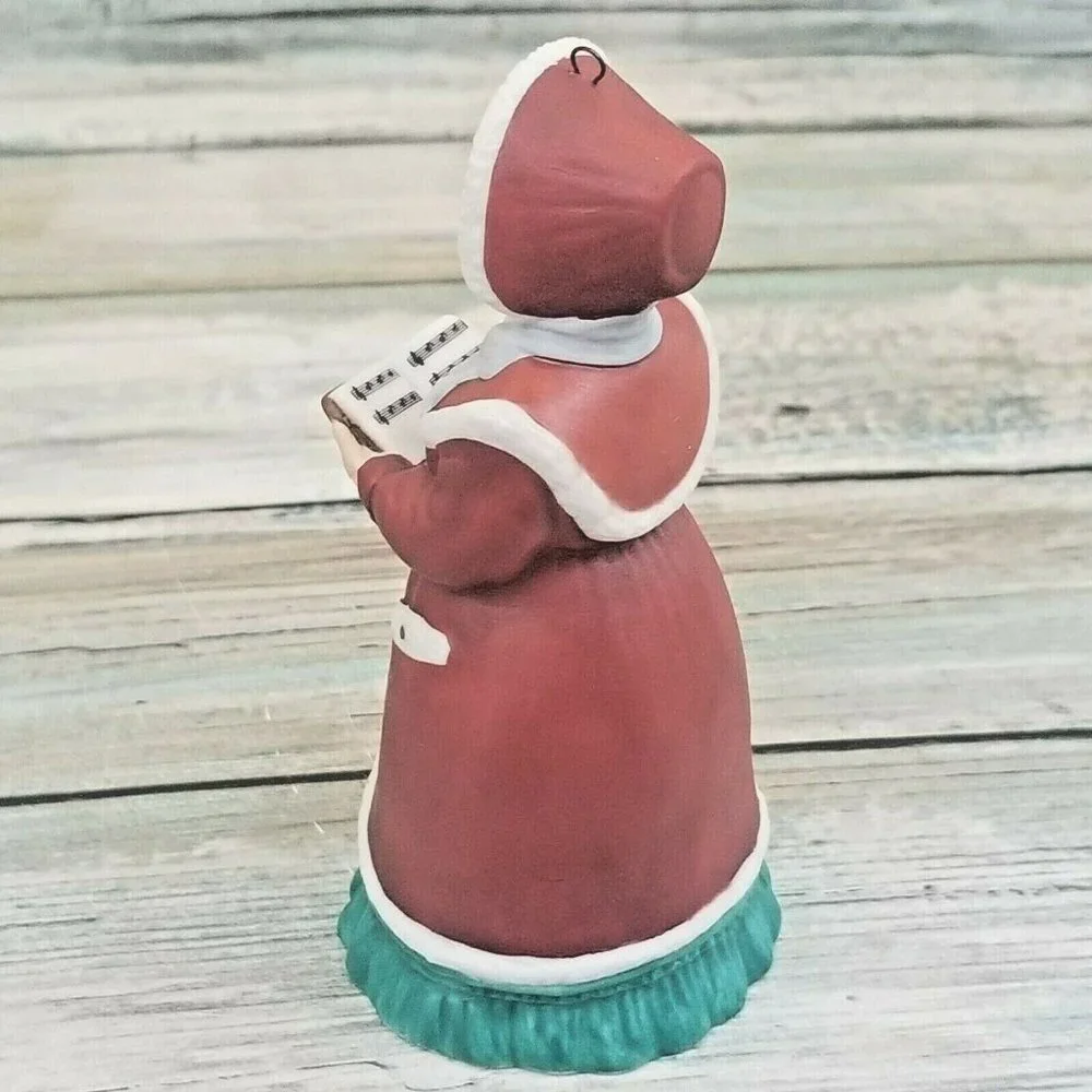 Vintage 1993 Lady Daphine Hallmark Cards Christmas Ornament Porcelain Bell